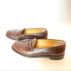Coach J115 Brown Leather Penny Loafer